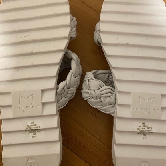 Marc Fisher White Slide Sandal - Picture 6 of 9